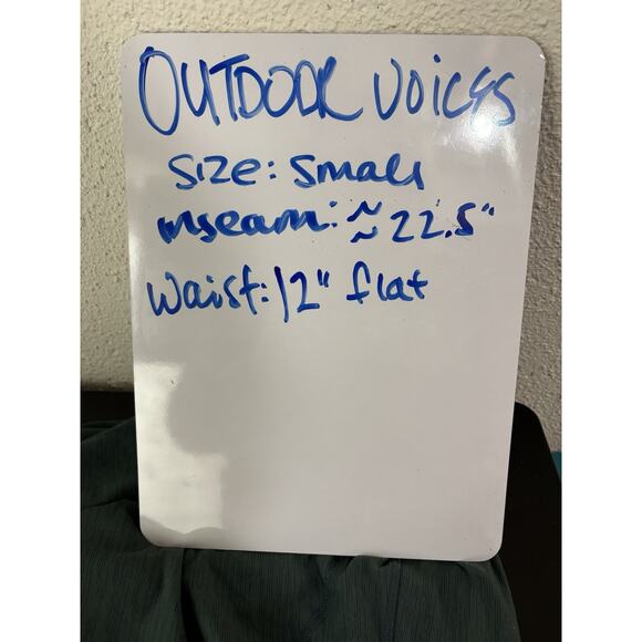 Outdoor Voices Women Small Leggings Pants Ankle Cropped Green Space Dye Mid Rise - Picture 11 of 11